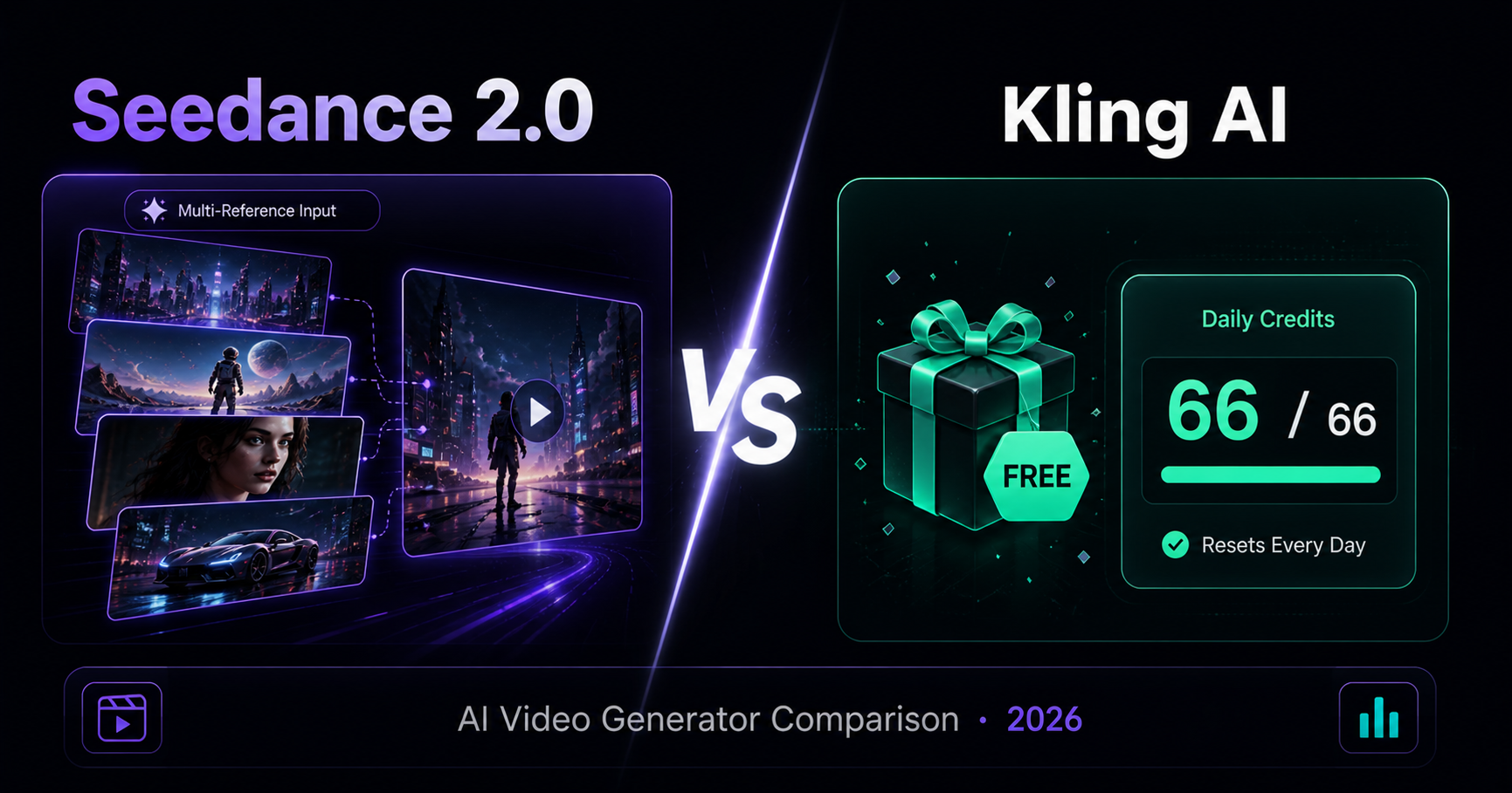 Seedance vs Kling head-to-head AI video comparison still